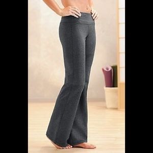 Athleta Chaturanga Gray Leggings Hi-Rise Flare